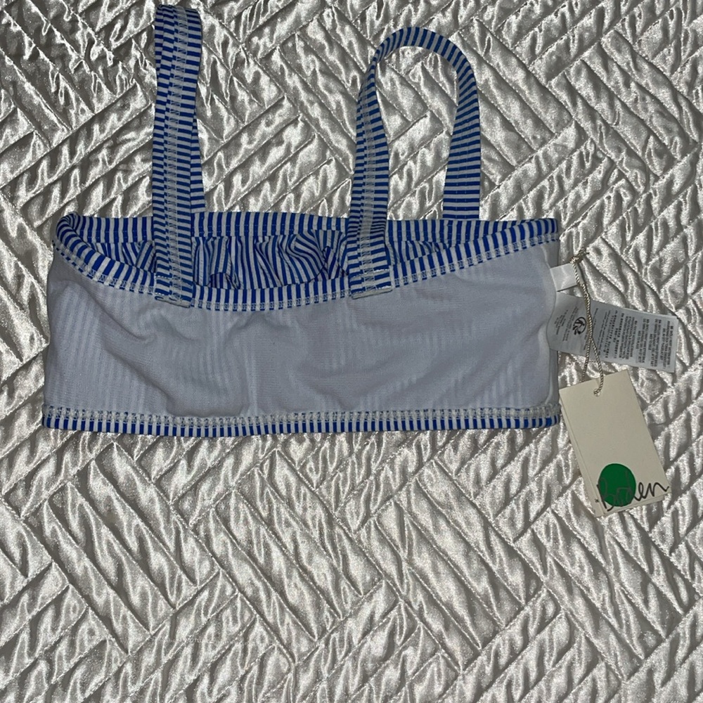 Boden Royal Blue Striped Ruffle Bikini Set - Picture 8 of 9